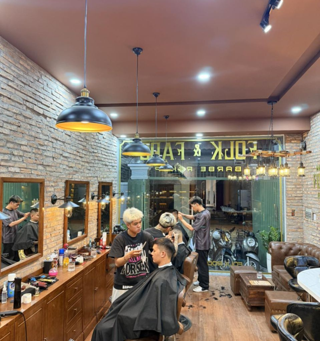 Không gian Barber cao cấp giữa lòng Thảo Điền – Folk Fade